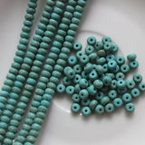 Green Natural Turquoises Rondelle Bead for DIY Jewelry Making