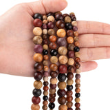 Natural Wood Beads Colorful Round Balls Bulk DIY Jewelry 4mm 6mm 10mm