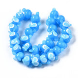 Sky Fox Bumpy Lampwork Beads Pink Cat Dog Beads DIY