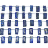 Natural Stone Lapis Lazuli Cross-Hole Beads DIY Jewelry