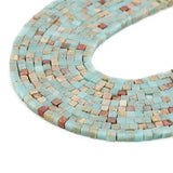 Natural Stone Square Beads Snake Skin 4/5/6mm Lot