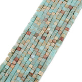 Natural Stone Square Beads Snake Skin 4/5/6mm Lot