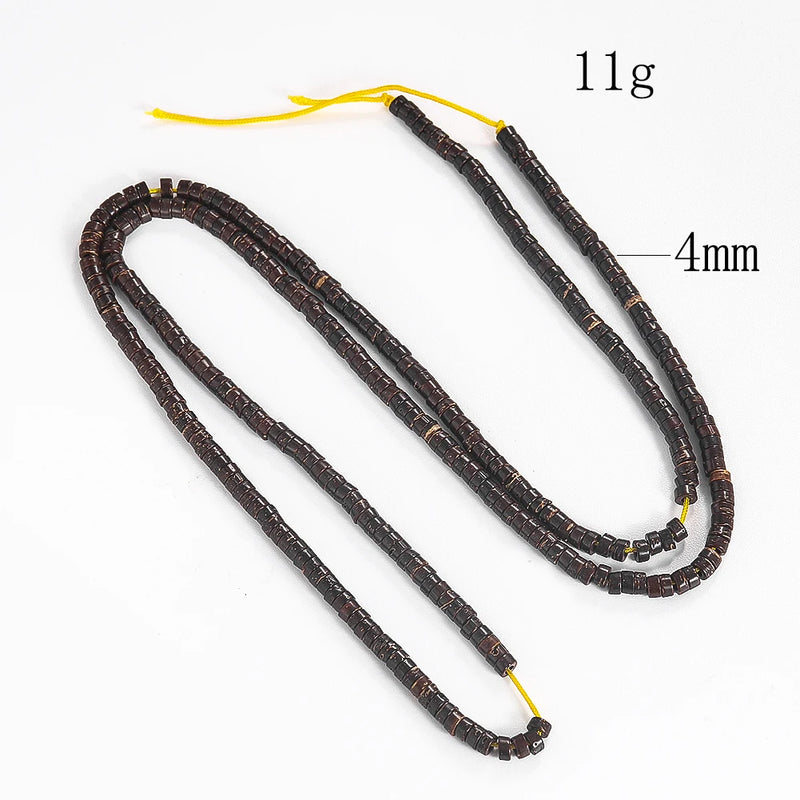 4MM 330PC Coconut Shell Coir Wood Spacer Bead Jewelry Making Parts