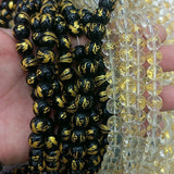 Dragon Carved Glass Beads 8-14MM DIY Jewelry Bracelet Accessories