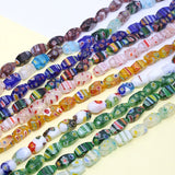 Colorful Broken Flower Glass Beads Faceted Cut DIY Jewelry Necklace Bracelet