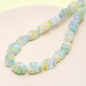 Colorful Broken Flower Glass Beads Faceted Cut DIY Jewelry Necklace Bracelet