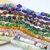 Colorful Broken Flower Glass Beads Faceted Cut DIY Jewelry Necklace Bracelet