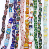 Colorful Broken Flower Glass Beads Faceted Cut DIY Jewelry Necklace Bracelet