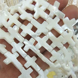 Natural Shell Beads Mother of Pearl Cross Shell Strings 8x10mm 10x10mm 13x18mm