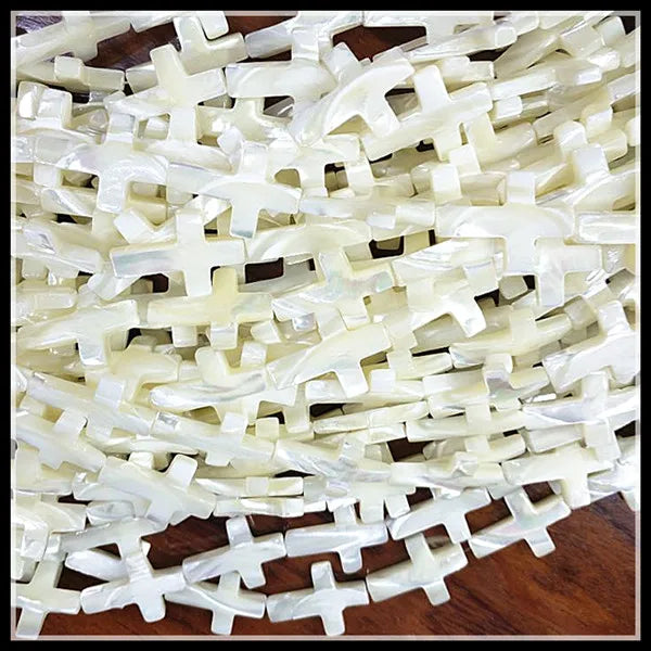 Natural Shell Beads Mother of Pearl Cross Shell Strings 8x10mm 10x10mm 13x18mm