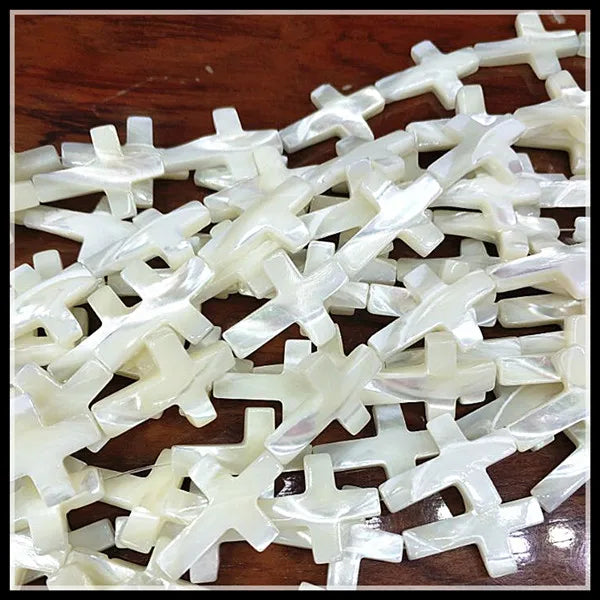 Natural Shell Beads Mother of Pearl Cross Shell Strings 8x10mm 10x10mm 13x18mm