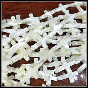 Natural Shell Beads Mother of Pearl Cross Shell Strings 8x10mm 10x10mm 13x18mm