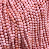 Pink Coral Beads Loose Faceted Ball 4MM 6MM Women Bracelets DIY Jewelry