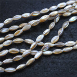 Natural Shell Beads Rice Shape Brown Mother of Pearl DIY Beads 4X8MM 5X10MM