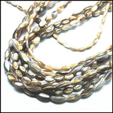 Natural Shell Beads Rice Shape Brown Mother of Pearl DIY Beads 4X8MM 5X10MM