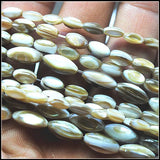 Natural Shell Beads Rice Shape Brown Mother of Pearl DIY Beads 4X8MM 5X10MM