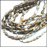 Natural Shell Beads Rice Shape Brown Mother of Pearl DIY Beads 4X8MM 5X10MM