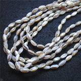 Natural Shell Beads Rice Shape Brown Mother of Pearl DIY Beads 4X8MM 5X10MM