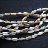 Natural Shell Beads Rice Shape Brown Mother of Pearl DIY Beads 4X8MM 5X10MM