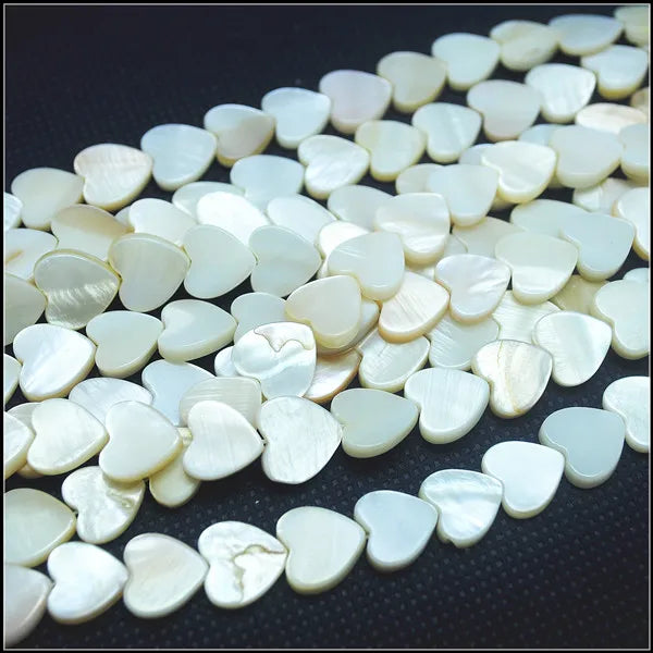 Mother of Pearl Heart Shell Beads 8mm-20mm