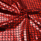 1 Yard Mermaid Scale Pattern Fabric Fish Scales Spandex Fabric