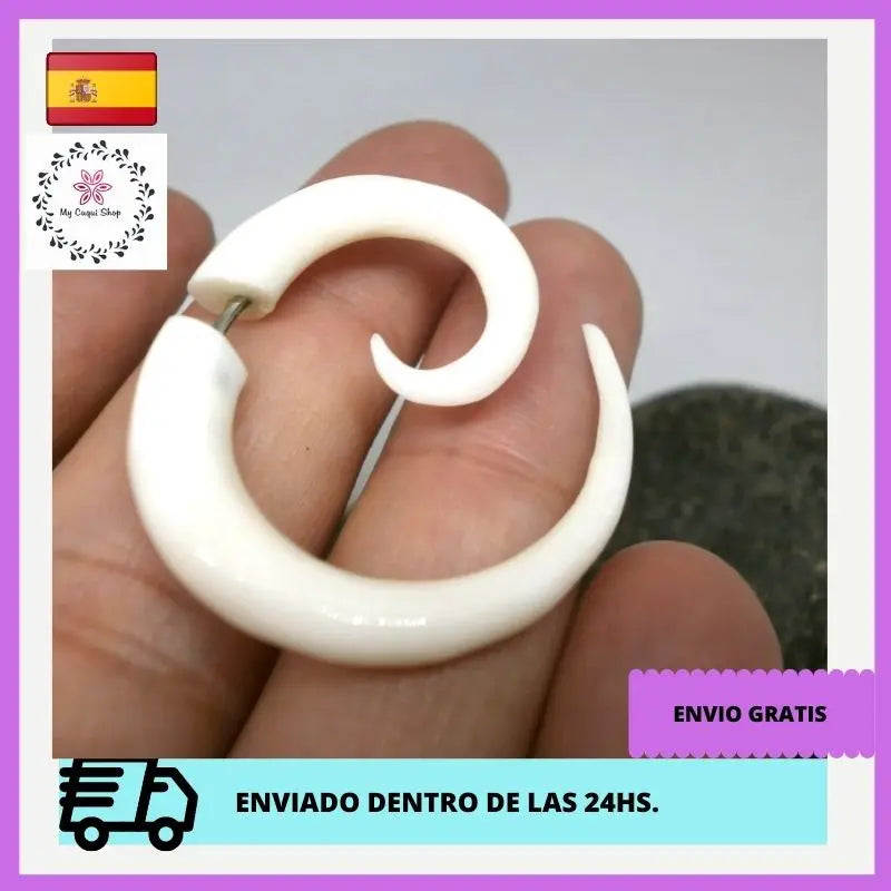 Bone Artisan Hippie Punk Hoop Earring Earrings