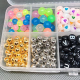 Glow in the Dark Round Letter Beads 6mm/8mm