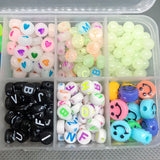 Glow in the Dark Round Letter Beads 6mm/8mm