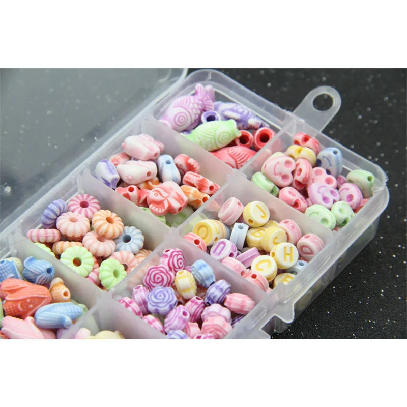 Colorful Acrylic Beads for Kids DIY Necklace Bracelet Jewelry