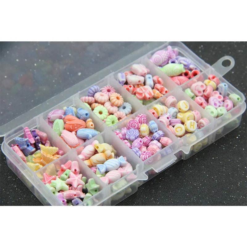 Colorful Acrylic Beads for Kids DIY Necklace Bracelet Jewelry