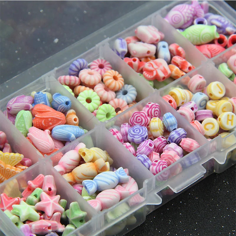 Colorful Acrylic Beads for Kids DIY Necklace Bracelet Jewelry