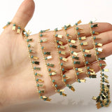 1m Faceted Crystal Stone Chain for DIY Jewelry