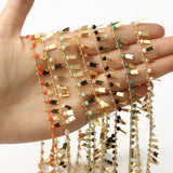 1m Faceted Crystal Stone Chain for DIY Jewelry