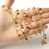 1m Faceted Crystal Stone Chain for DIY Jewelry