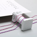 1m Paint O-Shaped Cross Chain Extension Chain DIY Hair Accessories Necklace