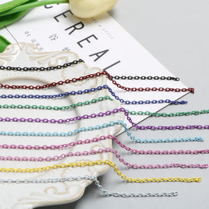 1m Paint O-Shaped Cross Chain Extension Chain DIY Hair Accessories Necklace