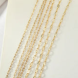 1m 14k Copper-Plated Lip Chain for DIY Jewelry