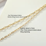 1m 14k Copper-Plated Lip Chain for DIY Jewelry