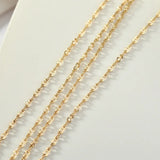 1m 14k Copper-Plated Lip Chain for DIY Jewelry