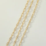 1m 14k Copper-Plated Lip Chain for DIY Jewelry