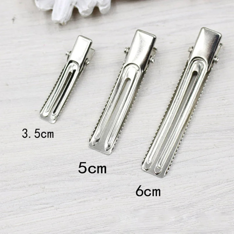 Metal Barrettes Findings Hairgrips Hair Accessories DIY Hairwear Making