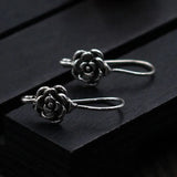 925 Sterling Silver Earring Hooks Vintage Flower for DIY Jewelry Making