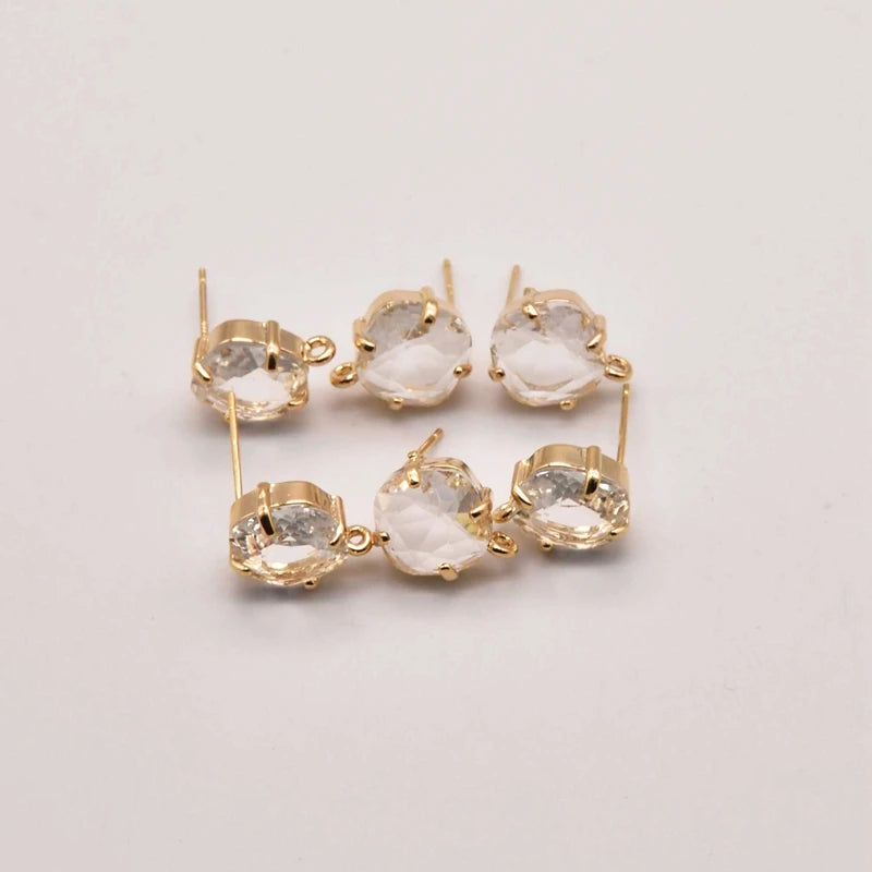 11mm Round 925 Silver Ear Nail Earring Diy Jewelry Findings JA0154