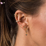 925 Silver Geometric Letter Stud Earrings for Women