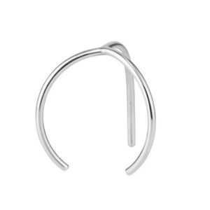 925 Sterling Silver Stud Earrings Geometric Anti Allergy Brincos