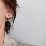 Stainless Steel Safety Pin Earrings 3mm Ball Studs Women Earring Multi-purpose
