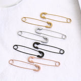 Stainless Steel Safety Pin Earrings 3mm Ball Studs Women Earring Multi-purpose