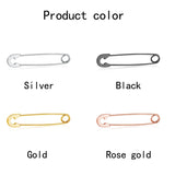 Stainless Steel Safety Pin Earrings 3mm Ball Studs Women Earring Multi-purpose