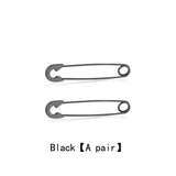 Stainless Steel Safety Pin Earrings 3mm Ball Studs Women Earring Multi-purpose