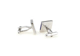Square Purple Check Business Cufflinks
